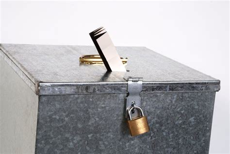 metal box with padlock hole